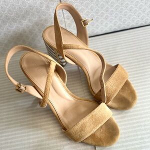 Elegant Tan Suede Women's Sandals